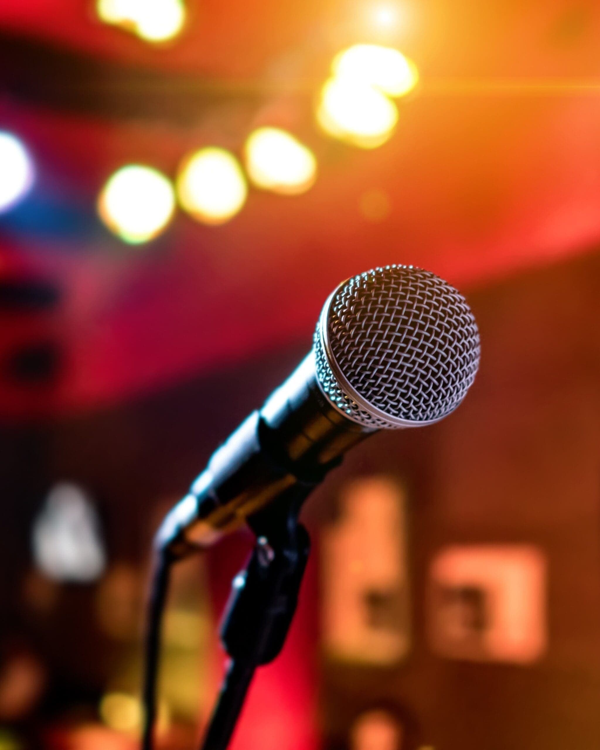 microphone on stand
